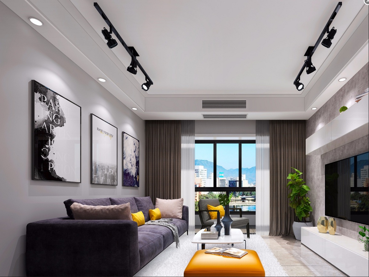 蘇州天地源七里香都客廳裝修 蘇州86平米客廳裝修