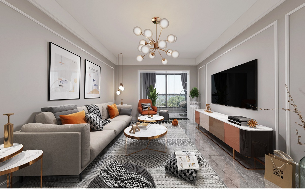 蘇州公館1790客廳裝修 蘇州135平米客廳裝修